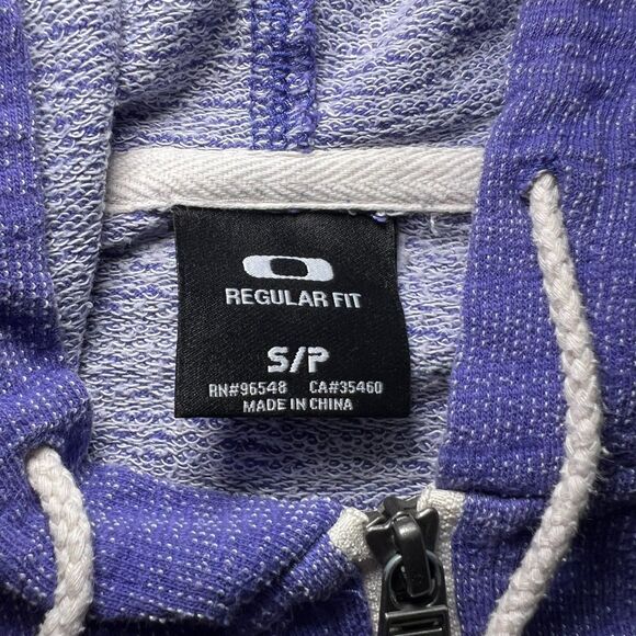 Oakley Quarter Zip Hoodie Sweatshirt Women's Purple S/P Pocket Long Sleeve - Picture 3 of 5